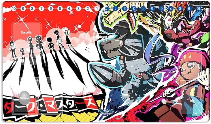 Mlikemat New DTCG Duel Playmat Digimon Dark Masters Trading Card Game TCG CCG Mat Pad + Free Bag (ZD002-505-SM) - Image 1